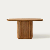 Table console verticale en chêne rainuré Dream Home avec compartiment de rangement dissimulé, bords arrondis doux, style ferme moderne pour hall d'entrée