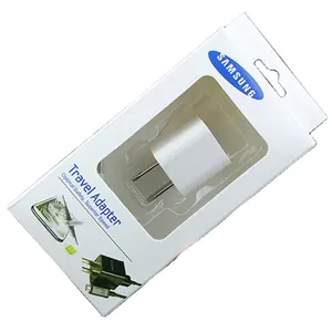 कस्टम लोगो कागज बक्से के लिए मोबाइल फोन अनुकूलक खिड़की थोक के साथ यात्रा चार्जर पैकेजिंग बॉक्स
