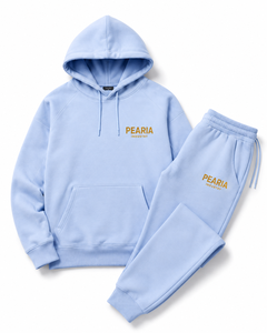 เสื้อฮู้ดดี้โอเวอร์ไซส์สีฟ้าอ่อนสำหรับผู้ชาย เสื้อสเวตเชิ้ตผ้าเฟรนช์เทอร์รี่ ชุดจ็อกเกอร์สตรีทแวร์พร้อมโลโก้สั่งทำ - Product Image 1