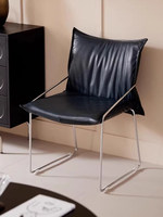 Chaise de salle à manger vintage, chaise de bureau à domicile, chaise de maquillage rembourrée de luxe léger avec dossier, chaise de canapé décontractée