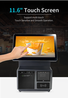 Sistema de Punto de Venta TPV POS Todo en Uno con Pantalla Táctil LED de 11.6 Pulgadas, WiFi 6, Solución POS Inteligente