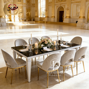 Events Dining Used White Metal Frame Banquet Hall <b>Party</b> <b>Table</b> Wedding - Product Image 2