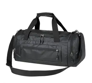 Designer fashion multifunctional large capacity multi pocket sports travel duffel bag long zippered waterproof duffel bag