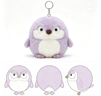 Porte-clés en peluche animaux mignons : Dauphin, Pingouin, Renard, Phoque – Jouet en peluche personnalisable OEM/ODM, vente en gros, cadeau