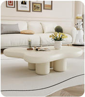 Table basse Wabi Sabi au design nuage irrégulier nordique, mobilier de maison moderne et simple de designer