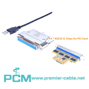 Usb để db37 <span class=keywords><strong>PCI</strong></span> thẻ nhanh nối tiếp Breakout cáp thông tin liên lạc với 4X RS232 IC chip - Product Image 6