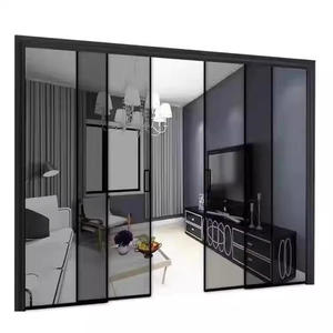 Interno residenziale isolato di alta qualità telaio in lega di alluminio <span class=keywords><strong>porta</strong></span> <span class=keywords><strong>scorrevole</strong></span> in vetro - Product Image 5