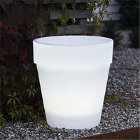 Lampe solaire à LED en forme de Pot de fleurs, luminaire décoratif d'extérieur, éclairage de paysage, idéal pour une cour ou un jardin, v