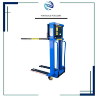 Prix usine 1T auto chargement électrique empileur lumière bleue échelle monté sur camion atteindre conteneur empileur chariot élévateur Portable