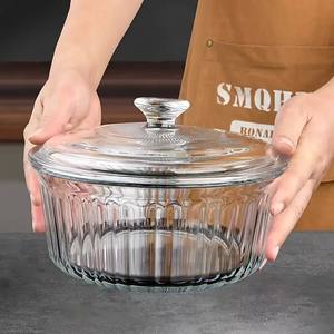 도매 공장 뜨거운 판매 미니멀리스트 대용량 가정용 레스토랑 수프 주방 유리 냄비 - Product Image 1