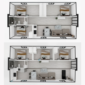 20 футов 40 футов мобильный дом 2 3 4 5 спальни Складной расширяемый контейнерный дом сборная роскошная вилла - Product Image 6