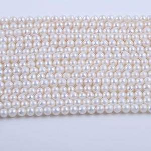 Perlas de Imitación Redondas AK de 4-5 mm de Zhuji Pearl Wholesale, Hilo de Perlas Sueltas, Perlas Naturales de Agua Dulce, Componente para DIY - Product Image 4