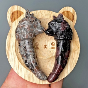 Cristalli <span class=keywords><strong>Worf</strong></span> testa guarigione pene Dildo intaglio cristallo di quarzo Dildo - Product Image 5