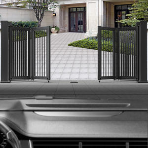 Puerta de aleación de aluminio inteligente eléctrica retráctil <span class=keywords><strong>para</strong></span> patio de casa de construcción propia o Puerta de <span class=keywords><strong>calle</strong></span> plegable automática comunitaria - Product Image 3