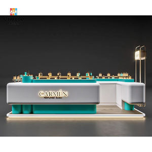 Kiosco de Isla Personalizado con LED para Perfumes y Cosméticos |   Vitrinas Ecológicas |   Puesto de Venta Minorista en el Centro Comercial |   Diseño de Tienda Integral - Product Image 5