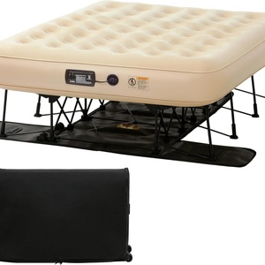 Matelas pneumatique auto-gonflant en PVC avec cadre intégré, pompe et étui à roulettes, matelas gonflable pour le camping en plein air - Product Image 1