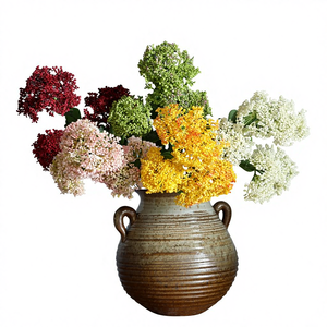 Fiore Artificiale di Ortensia a 3 Teste, Decorazione per la Casa con Effetto Realistico, Stampaggio a Iniezione in Plastica K2889 - Product Image 1
