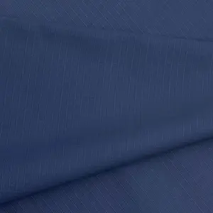 Yilong stok grosir pabrik kain katun poliester T400 campuran biru Royal Ripstop kain elastis untuk seragam kerja