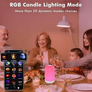 Lámpara de Noche LED Inteligente Grande para Mesa de Noche, RGB, Regulable, Táctil, Control por Aplicación, Música, Carga USB, Batería, para Dormitorio - Product Image 3
