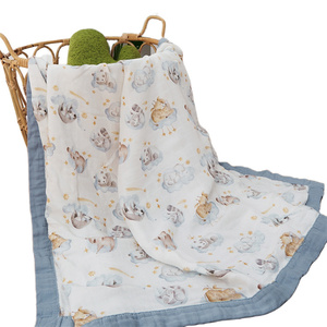 Nouvelle couverture de luxe personnalisée de haute qualité <span class=keywords><strong>6</strong></span> couches 4 couches 100% gaze coton bébé mousseline 4 couches - Product Image 1