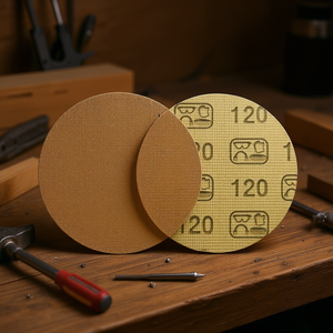 Disques de ponçage en maille Velcro Fervi, grain 120, pour le finissage du bois et du métal - Product Image 3