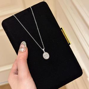 Wenchi S925 Pure Silver Sweetheart Double <b>Ring</b> New High-End Fulu Natural Gourd <b>Jade</b> Pendant Necklace for Women Made in China - Product Image 3