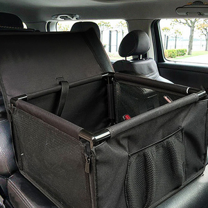 Kinghon Asiento Elevador Portátil Transpirable para Perros Pequeños y Medianos, Cesta Delantera Plegable para Coche con Estampado para Gatos - Product Image 6