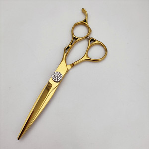 Ciseaux à cheveux en or précieux, 6,0 pouces, acier inoxydable professionnel 440C, pour droitiers, utilisation en salon de beauté - Product Image 5
