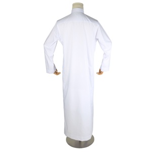 Vestido étnico árabe de <span class=keywords><strong>Alharamain</strong></span> para hombre, de Gamis caftán, Pria, Jubah, Abaya, Jalabya, ropa islámica de Ramadán, color blanco - Product Image 3