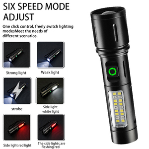 Bán Hot lumens cao nhôm không thấm nước <span class=keywords><strong>LED</strong></span> <span class=keywords><strong>Torch</strong></span> ánh sáng 18650 có thể sạc lại pin đèn pin - Product Image 4