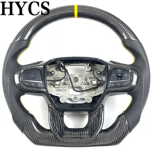 Car Interior Accessories Carbon Fiber Wooden Steering Wheel For Ford Ranger 2023 Everest