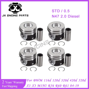 N47 Motor Kolben & Kolbenringsatz für BMW 1.6 <span class=keywords><strong>2</strong></span>.0 118d 120d 318d 320d 420d 518d 520d X1 X3 X5 18d 20d Mini <span class=keywords><strong>2</strong></span>.0L N47C20 N47D20 - Product Image 2