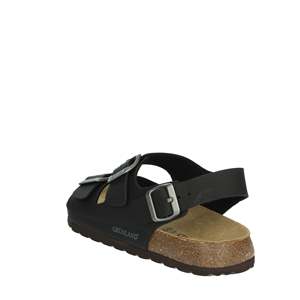 Sandalo Basso da Uomo Grunland SB3645-40 in Pelle Nera, Comfort per Uso Esterno - Product Image 2