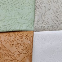 Cuir PVC gaufré motif floral rétro 1,0 mm pour sacs à main, trousses de maquillage, sacs cosmétiques, revêtements de canapé