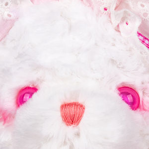 Peluche lapin assis super douce, adorable jouet lapin aux oreilles tombantes pour enfants avec nœud papillon et ruban décoratif - Product Image 4