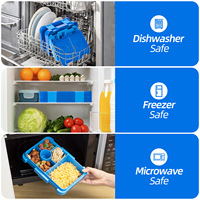 Boîte à lunch en PP sans BPA, étanche, compatible micro-ondes, boîte à lunch bento, logo personnalisé OEM