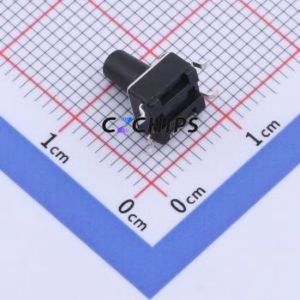 TS-1102SD-B-K-B Tactile Switch SMD-4P,6x6mm Switch Single Pole Single Throw Round Button 1.6N Vertical Mount - Product Image 2