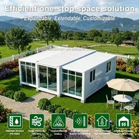 Maisons conteneurs industrielles DBJ en grain de bois, respirantes et pliables, pour bureaux, salons et hôtels, garantie 1 an