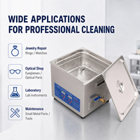 Limpiador Ultrasónico Digital Comercial de 15L Directo de Fábrica, Máquina de Limpieza para Piezas Metálicas Pequeñas, Herramientas y Piezas de Precisión