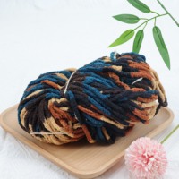 8mm Chunky Crochet Cotton Spotted Fancy Multi Color Knitting Yarn Fashion Textile Partner Bulky Chunky Chenille Yarn