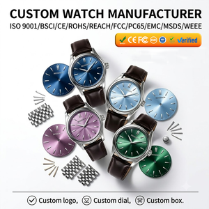 Montre classique en cuir personnalisée OEM Besseron pour homme, cadran vert, mouvement à quartz analogique, boîtier en acier inoxydable, usine de montres certifiée BSCI CE - Product Image 2