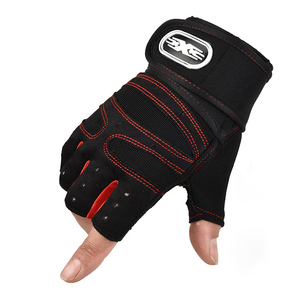 2026 Custom Logo Sports Workout Wrist Wrap Gel Pad Half Finger Fitness Outdoor Support Weightlifting Gym <b>Gloves</b> for Men - Product Image 5