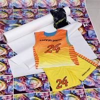 Papel de impresión por transferencia por sublimación de alta adherencia al por mayor para 70gsm para ropa y tazas 100gsm Aplicación de transferencia de calor