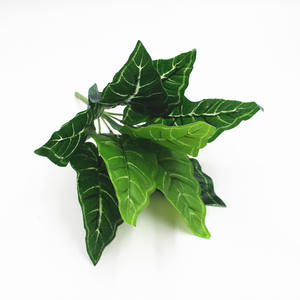 Plante verte artificielle en pot M232, 24 pièces, composition de feuilles à colle, feuilles de Magnolia d'olive en soie DIY - Product Image 4