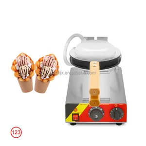 Doppelkopf-Waffelbauer gewerbliche Waffelmaschine professionelle Kuchenherstellungs- und Snackmaschine Ei-Krispigerstellungsmaschine