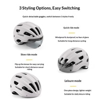 Casque de vélo TOSUOD EPS avec lunettes photochromiques intégrées, design respirant, absorption des chocs pour VTT et vélo de route