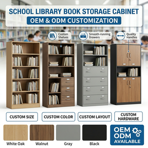 Moderno Armario <span class=keywords><strong>de</strong></span> Almacenamiento <span class=keywords><strong>de</strong></span> Libros <span class=keywords><strong>de</strong></span> Madera Resistente con Puertas y Estantes Abiertos para Oficina en Casa y Sala <span class=keywords><strong>de</strong></span> Estar - Product Image 5