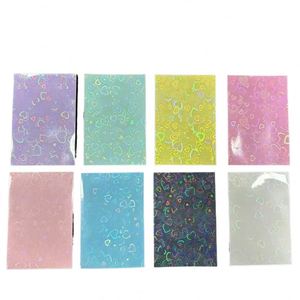 Fundas para Tarjetas de PP Multicolores de 61x91mm con Patrón Láser Brillante para Tarjetas Coleccionables de Kpop, Estilo Moderno - Product Image 1