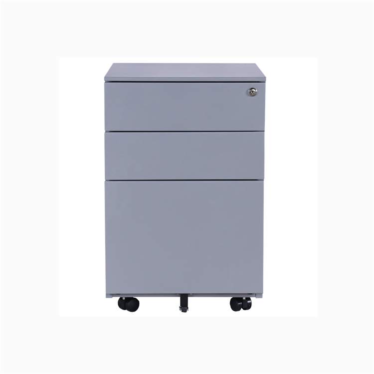 Mobile 3 Drawer Metal Mobile Cabinet Rolling Pedestal Sidetable Movable ...