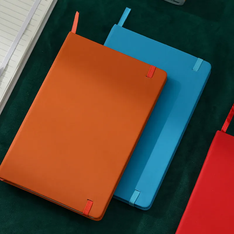 HongShun pu leather notebooks customizable hardcover